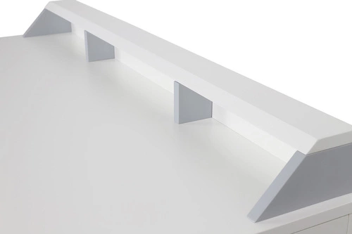 Bílý psací stůl se zásuvkou a nástavcem Skans Intesi moderní skandinávský pracovní 120 cm