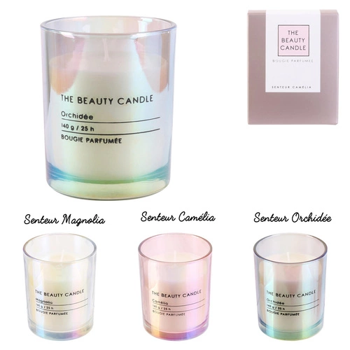 Vonná svíčka Intesi The Beauty Candle Orchidee z přírodního vosku do obývacího pokoje