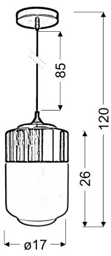 Masala 17 1x60W E27 bílá závěsná lampa s chromovanou paticí