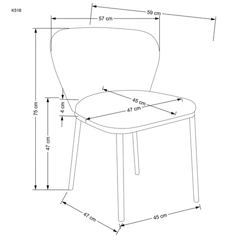 Čalouněná židle Vanda krémová boucle do jídelny a obýváku moderní skandinávský styl Intesi