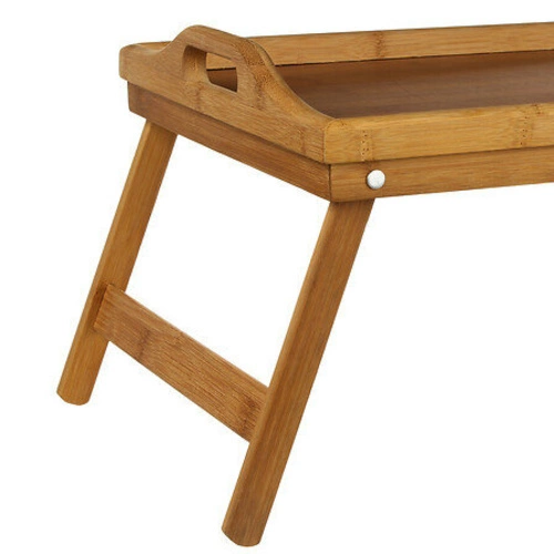 5five simply smart obdélníkový bambusový podnos s nožkami na snídani do postele 65,5x30 cm