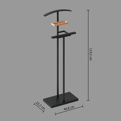 5five simply smart stojanový bambusovo‑kovový věšák do předsíně s policí