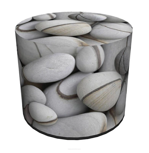 Taburet Stone Intesi kulatý moderní šedý filcový do obýváku a ložnice 40x40 cm