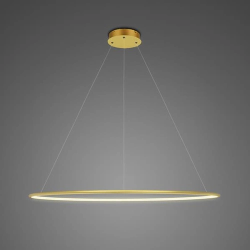 Stropní LED lampa kulatá zlatá No.1 100 cm Altavola Design do obýváku a jídelny