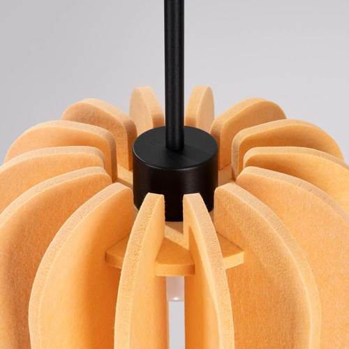 Závěsné svítidlo MULA 27 žluté moderní do obýváku, kuchyně nebo nad stůl z filcu