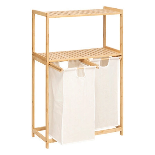 Bambusový koš na prádlo se 2 vaky a policemi Tidy Box 5five simply smart do koupelny