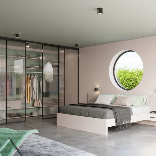 Nástěnné svítidlo Inez černé moderní hliníkové do obýváku a ložnice Sollux Lighting