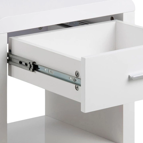 Bílý noční stolek se zásuvkou 45 cm moderní Actona Supernova – elegantní noční stolek