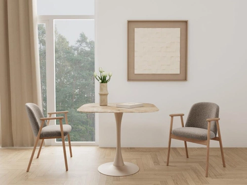 Jídelní stůl Malta Actona čtvercový moderní hnědá keramika 90x90