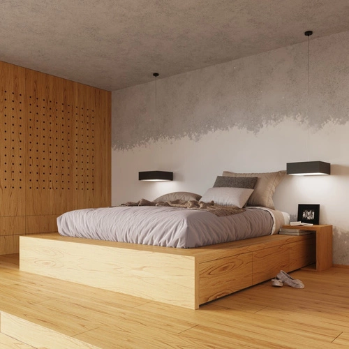 Stropní čtvercové svítidlo černé HORUS 35 moderní do obýváku, kuchyně a ložnice E27