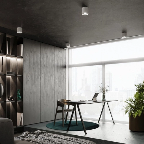 Stropní svítidlo bílé MIKA moderní minimalistické do obýváku a ložnice SOLLUX