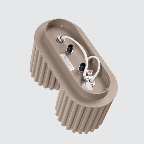 Moderní stropní svítidlo AURA 2 taupe hliník do obýváku a kuchyně GU10 2x10W