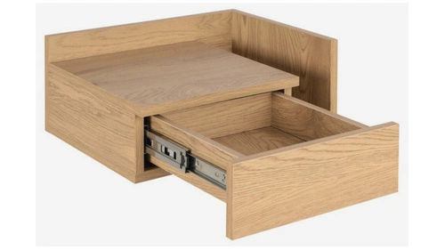 Závěsný noční stolek 40 cm dubový se zásuvkou moderní Actona Ashlan II do ložnice