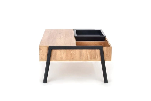 Konferenční stolek Mobis obdélníkový s výklopnou deskou a policí loftový do obýváku Intesi