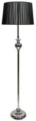 Stojací lampa do obýváku Gillenia černá glamour s látkovým stínidlem 135 cm