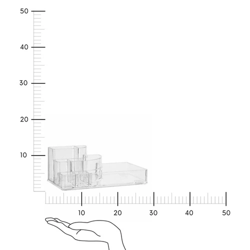 Transparentní organizér na make-up Selena s 8 přihrádkami na toaletní stolek 5five