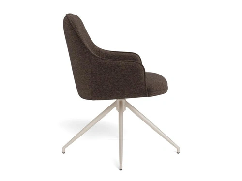 Actona Adia hnědá čalouněná otočná jídelní židle