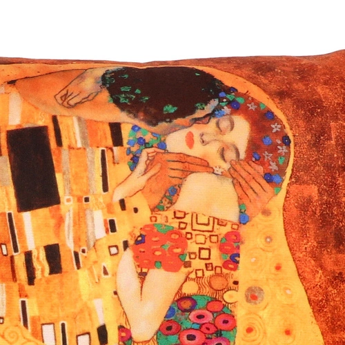 Sametový dekorační polštář Pocałunek Intesi 40x40 zlatý do obýváku antialergenní