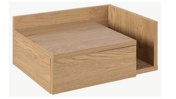 Závěsný noční stolek 40 cm dubový se zásuvkou moderní Actona Ashlan II do ložnice