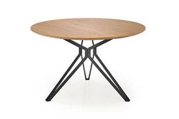 Jídelní kulatý stůl 120 cm Class dub zlatý černý moderní loftový Intesi