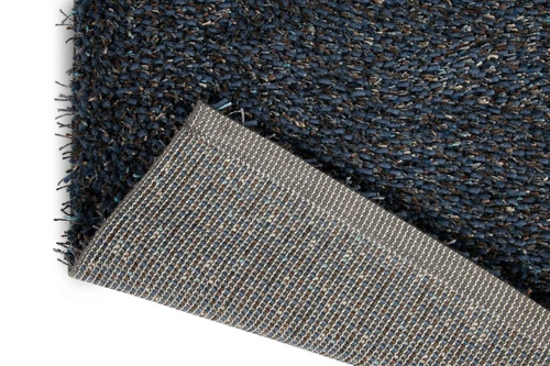 Vlněný modrý shaggy koberec Quartz 170x240 moderní do obýváku a ložnice snadný na údržbu