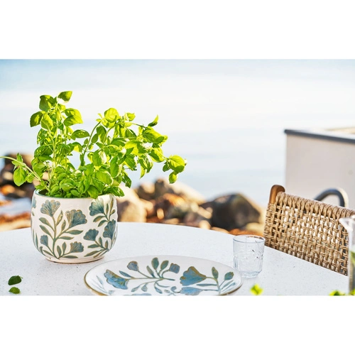 Keramický květináč Miłorząb bílý do obýváku House Nordic 22,5 cm