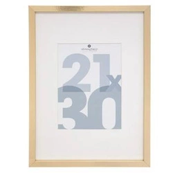 Zlatý závěsný fotorámeček 21x30 Atmosphera Wood slim na zeď elegantní