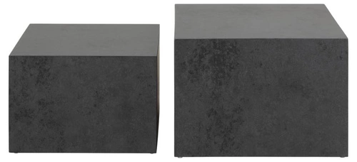 Sada 2 konferenčních stolků Dice černé loftové čtvercové do obývacího pokoje moderní Actona