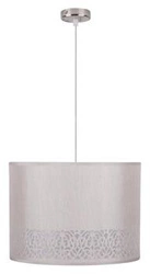 Závěsné svítidlo Arabesca krémová z látky do obýváku kuchyně nebo nad stůl 33 cm