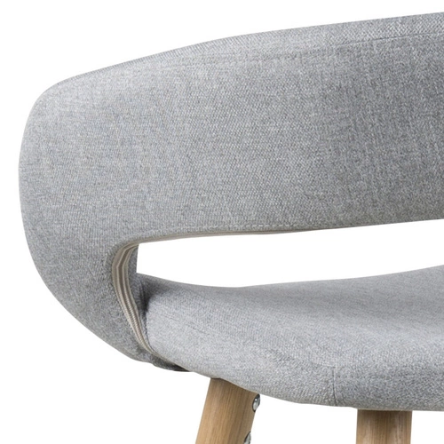 Barová židle Grace Actona čalouněná světle šedá 65 cm s područkami k kuchyňskému ostrůvku