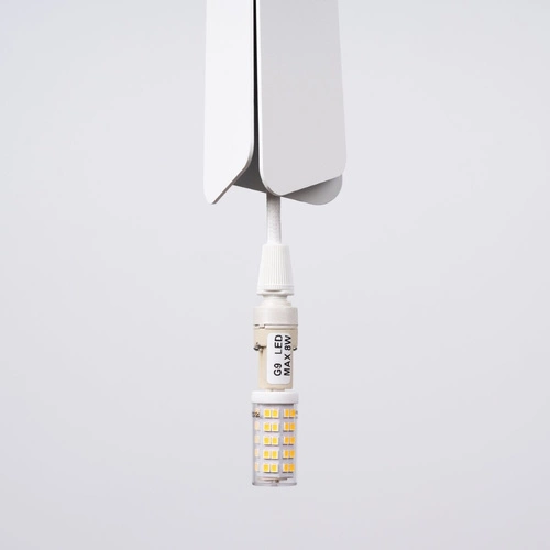 Závěsné svítidlo PRYSM 1 bílé moderní do obýváku a kuchyně ocelové jednoduché 120 cm