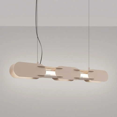 Závěsné LED svítidlo CHAIN 91 taupe moderní nad jídelní stůl