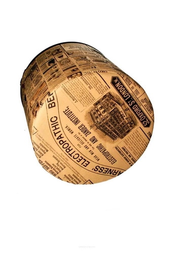 Moderní kulatý taburet The Times Intesi vícebarevný do obývacího pokoje nebo ložnice čalouněný 40 cm