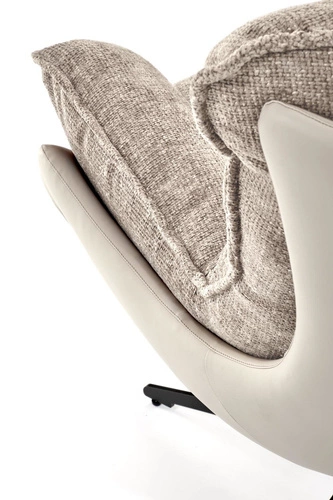 Elegantní skandinávské křeslo Margalida do obýváku, béžová látka HAGA