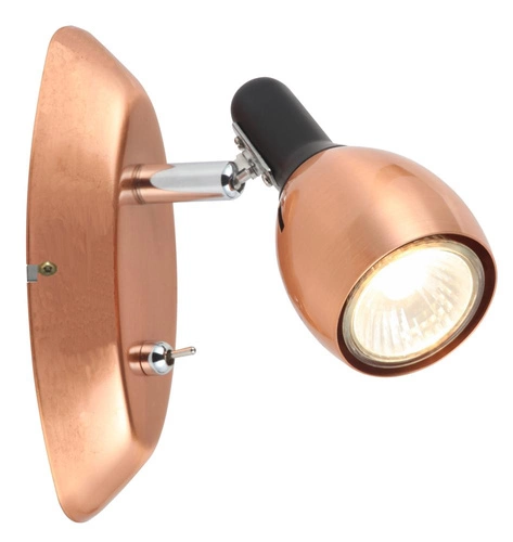 Nástěnné svítidlo Cross měděné moderní kovové nastavitelné s vypínačem do obývacího pokoje CANDELLUX