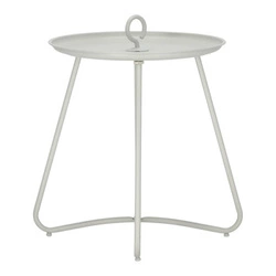 Kulatý konferenční stolek Harpin šedý kovový moderní do obýváku Intesi 40 cm