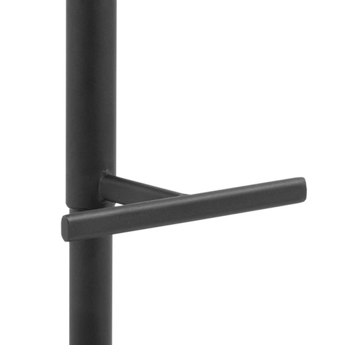 Barová židle Adisa tmavě šedá s opěrkou, otočná, výškově nastavitelná, loftová do kuchyně a k ostrůvku Actona