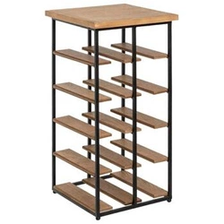 Kovový industriální stojan na víno Bakos s policemi na 10 lahví do kuchyně Atmosphera