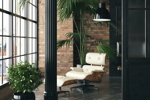 Otočná kožená lounge křesla Vip do obýváku s podnožkou moderní bílá