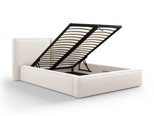 Čalouněná postel Jodie II 180x200 s úložným prostorem béžová moderní do ložnice Micadoni Home