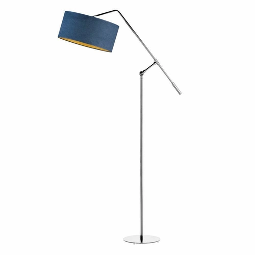 Stojací lampa do obýváku Liberia Lysne moderní glamour petrolejová s nastavitelným sametem abat-žur