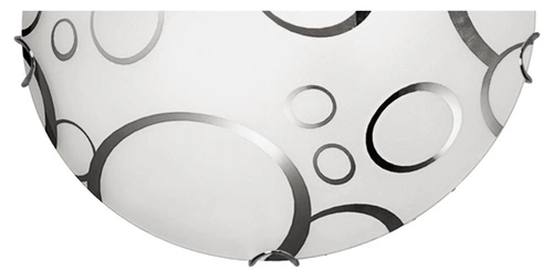 Stropní skleněné svítidlo Doka bílé moderní do obýváku a koupelny 30 cm