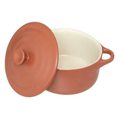 Cocotte keramická 10 cm hnědá