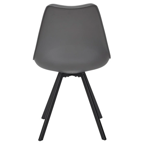 Čalouněná židle Atom Intesi šedá do jídelny a obýváku moderní s kovovými nohami