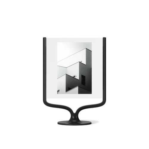 Stojací hliníkový fotorámeček 10x15 Umbra Wishbone černý loftový na stůl