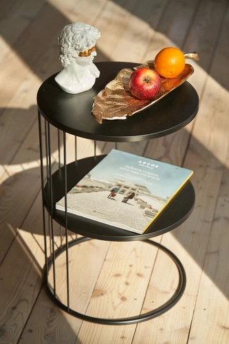 Kulatý stůl Kobu černý