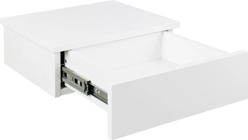 Závěsný noční stolek Avignon 37 cm bílý, 1 zásuvka, moderní styl Actona