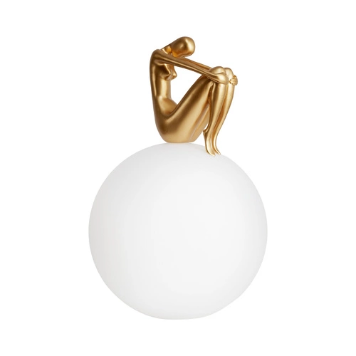 Moderní stolní lampa WOMAN-2 zlatá 35 cm do ložnice a obýváku Step into Design