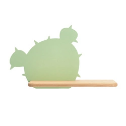 Dětské nástěnné LED svítidlo Cactus 3 zelené dřevěné dekorativní 4000K