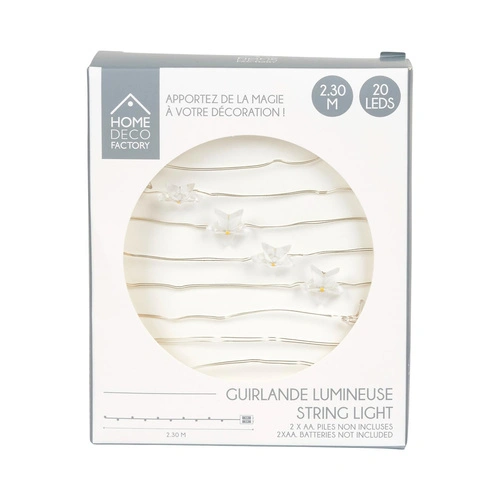 Intesi světelný LED řetěz Hvězdy na baterie do studentského pokoje